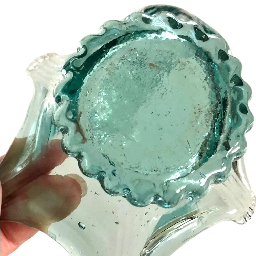 Elegant Hand Blown Glass Vintage Swan Figurine Candy Dish